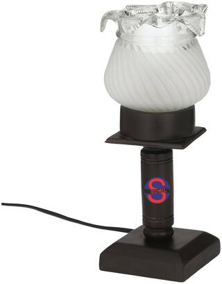 Somil New Designer Decorative Wooden Table Lamp With Hand Decorative Glass Shade For Colorful Magical Lighting Effect -BT49