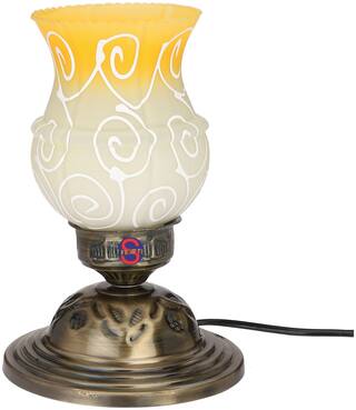 Somil New Stylish Designer Decorative Glass Metal Table Lamp With Hand Decorative Colorful Glass Shade For Magical Lighting Effect-ST038