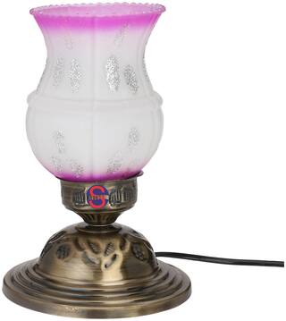 Somil New Stylish Designer Decorative Glass Metal Table Lamp With Hand Decorative Colorful Glass Shade For Magical Lighting Effect-ST027