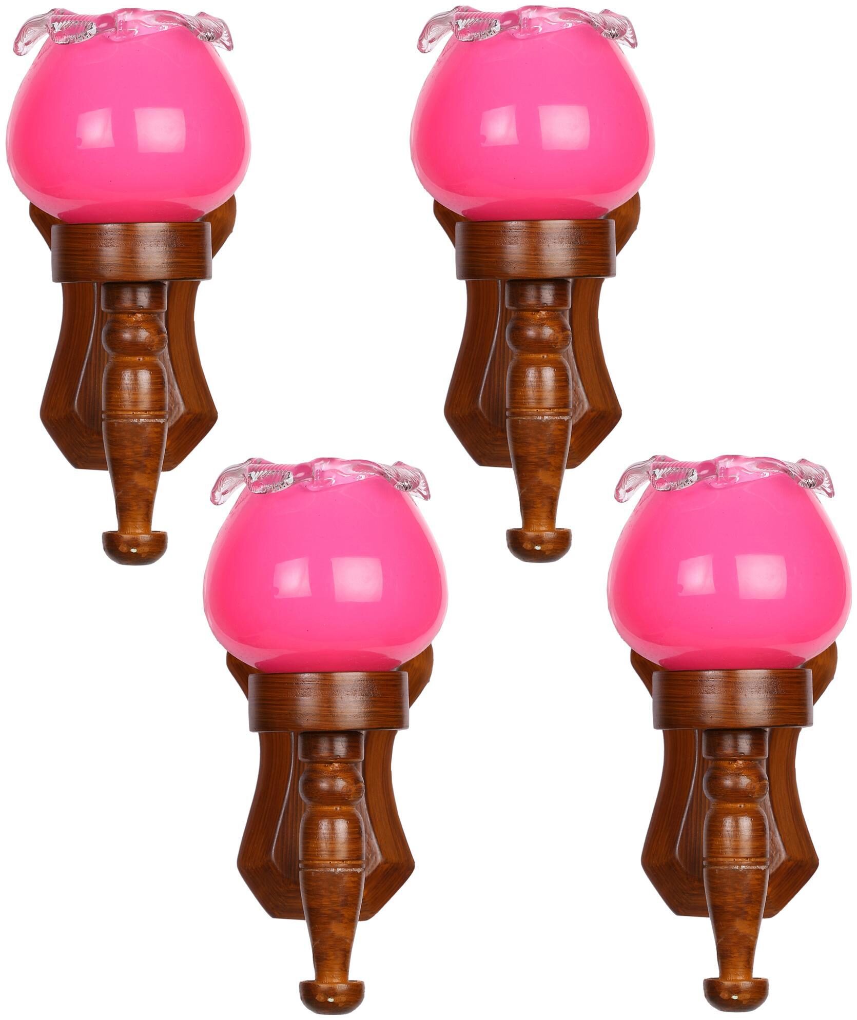 

Somil New Stylish Hand Decorative Colorful Glass Wall Lamp Light With Royal Metal Fitting