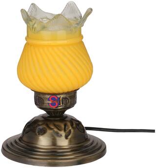 Somil New Stylish Designer Decorative Glass Metal Table Lamp With Hand Decorative Colorful Glass Shade For Magical Lighting Effect-ST054