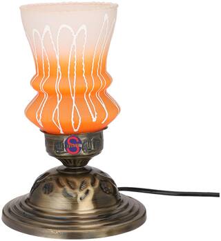 Somil New Stylish Designer Decorative Glass Metal Table Lamp With Hand Decorative Colorful Glass Shade For Magical Lighting Effect-ST029