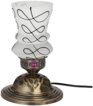 Somil New Stylish Designer Decorative Glass Metal Table Lamp With Hand Decorative Colorful Glass Shade For Magical Lighting Effect-ST034