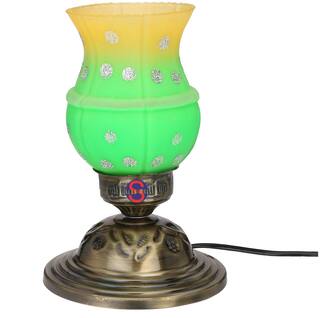 Somil New Stylish Designer Decorative Glass Metal Table Lamp With Hand Decorative Colorful Glass Shade For Magical Lighting Effect-ST042