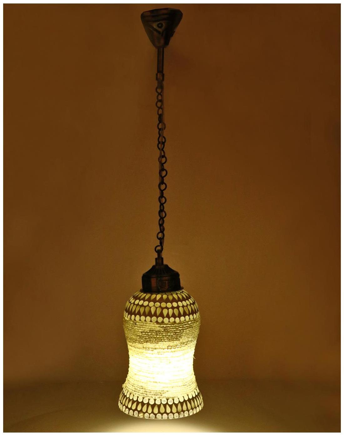 

Somil Pandent Magic Light Ceiling Lamp Hand Decorative With Colorful Chips Beads-(Set Of One)