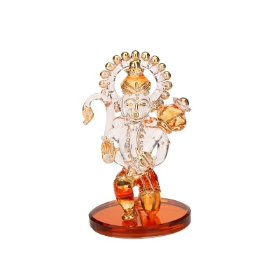 

Somil PawanPutra Hanumaan Figurine Sitting Blessing With GADA-IO