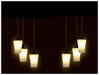 Somil Pendant Hanging Ceiling Light Of Stylish  and Decorative Three Glass Shade Lamp