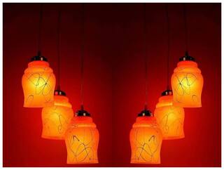 Somil Pendant Hanging Ceiling Light Of Stylish  and Decorative Three Glass Shade Lamp
