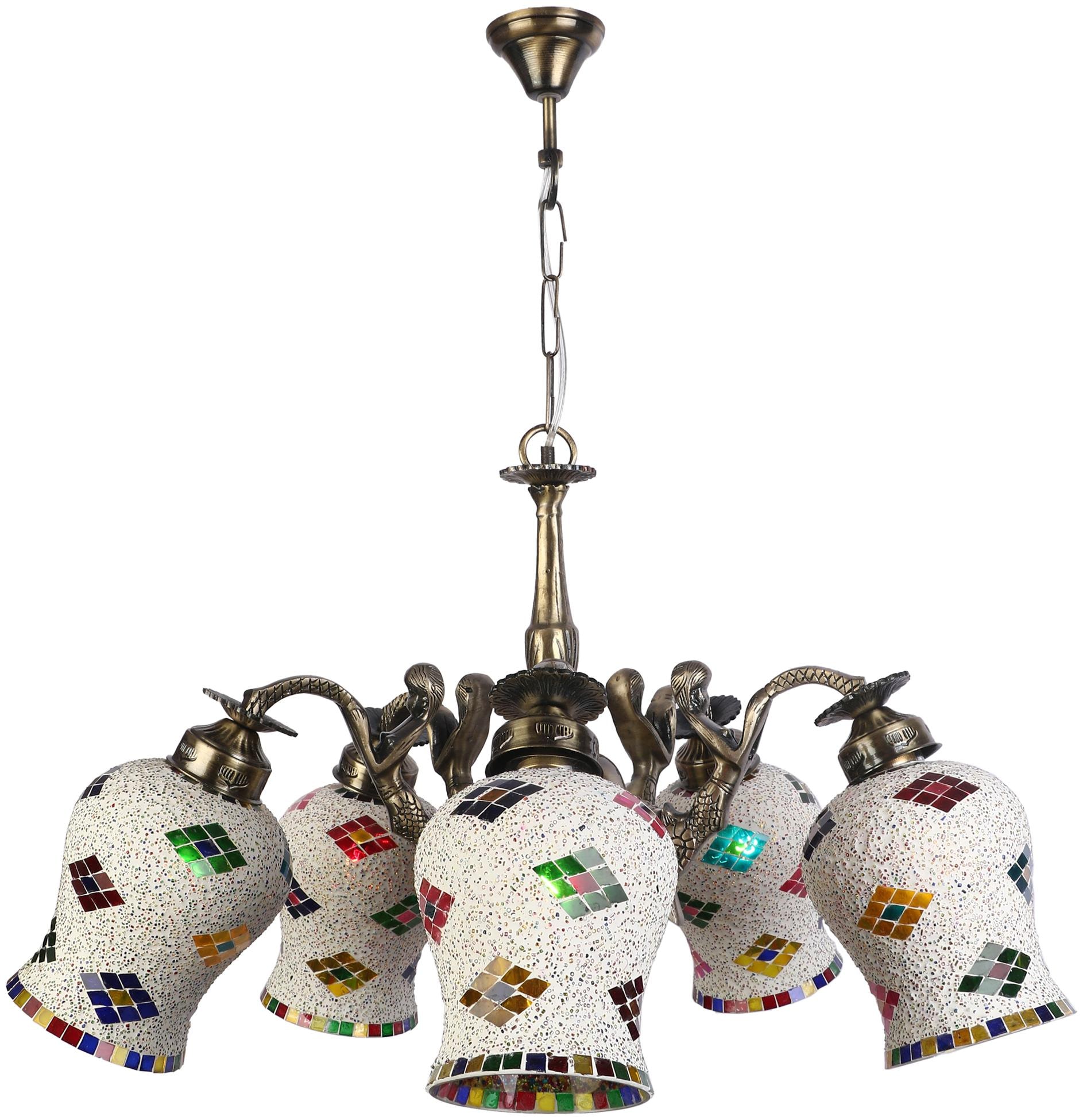 

Somil Pendent Ceiling Chandeliers Jhoomer Lamp Light With Decorative Glass Shade