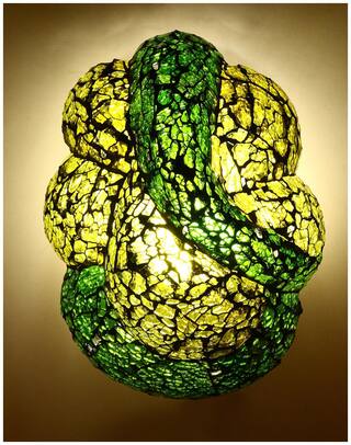 Somil Sanctified Colorful Ganesha Wall Lamp Ornamented Set Of 2