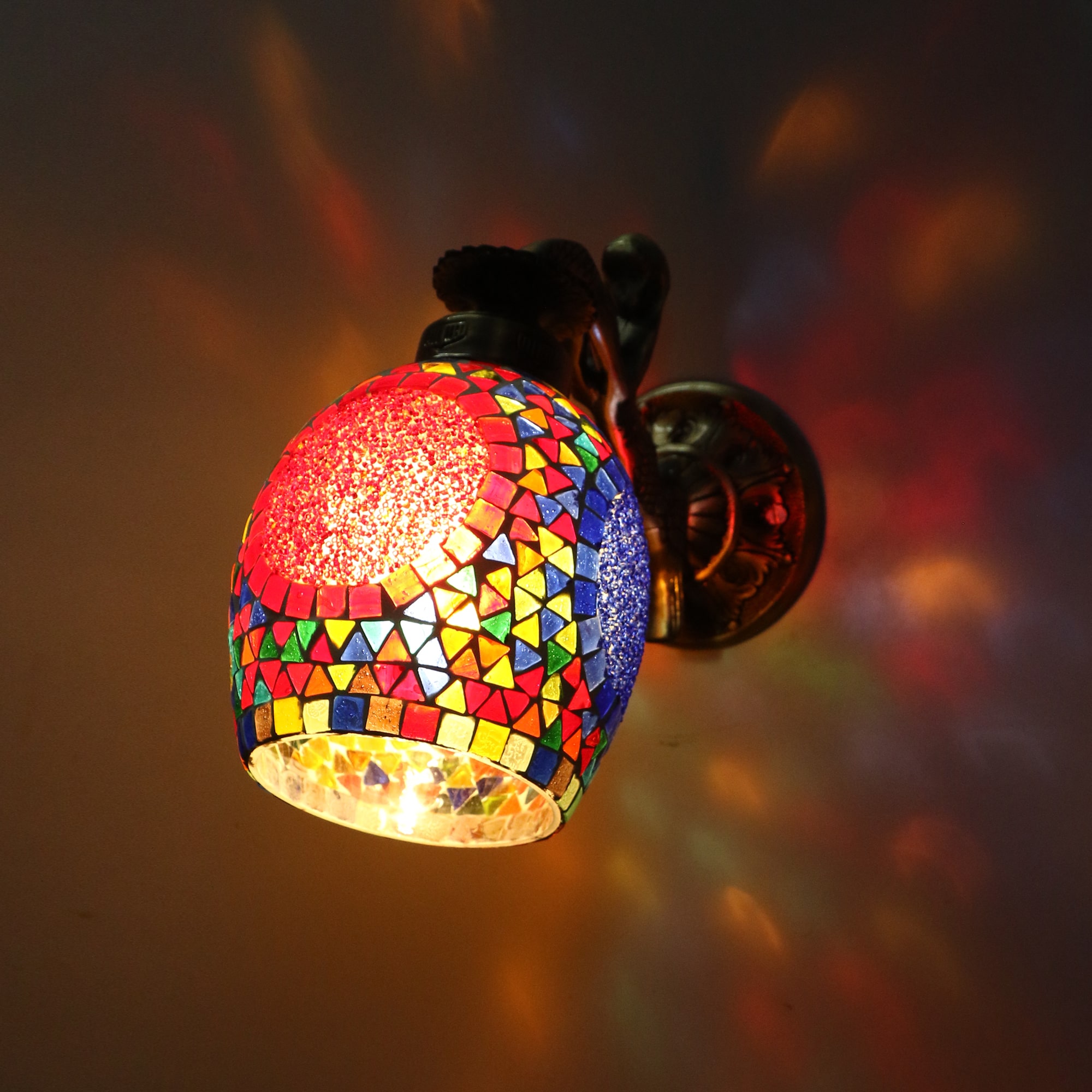 

Somil Sconce Wall Lamp Light With Fairy Fitting And Decorated Colorful Shade Compatible