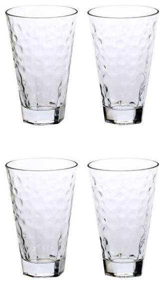 

Somil Self Designer Transparent Glass (Microwave Safe) Set Of 4 -XD31