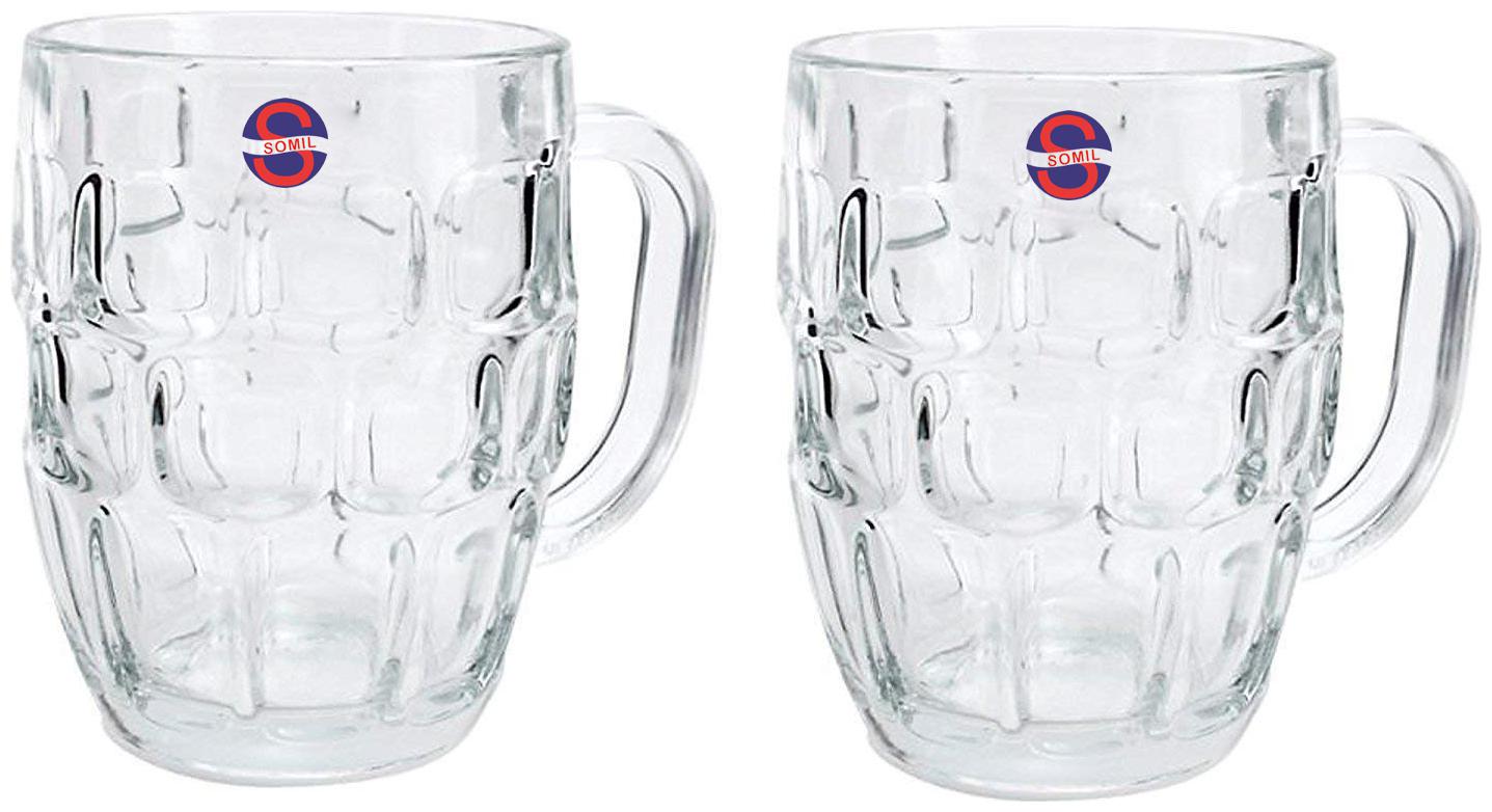 

Somil Self Designed Multipurpose Beer Mug Glass Set With Handle (Set Of 2 )