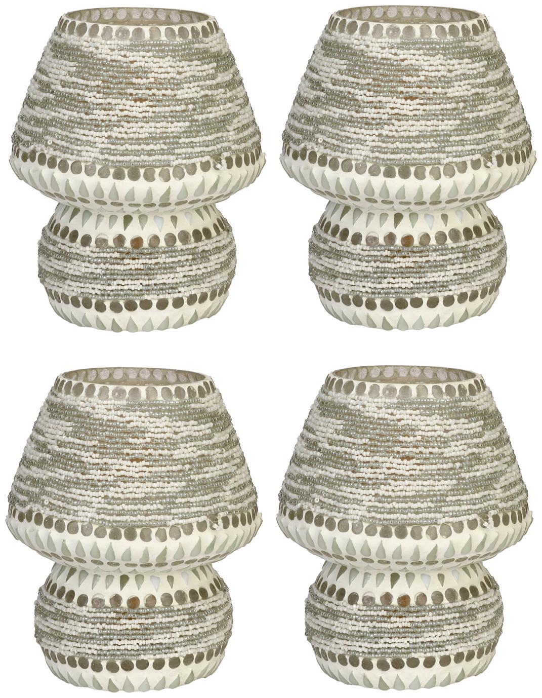 

Somil Shining Multicolor Hand Decorative With Colorful Beads Chips Glass Table Lamp (Set Of 4)