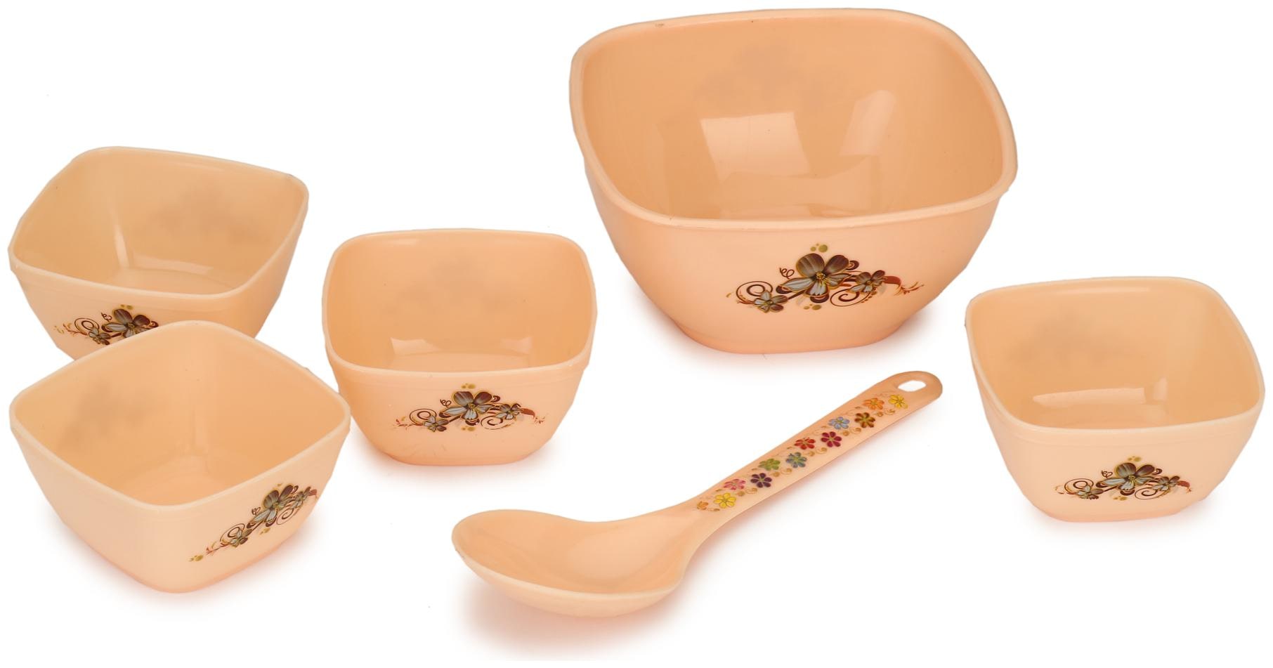 

Somil Square Plastic Beige Serving Set 6 pcs