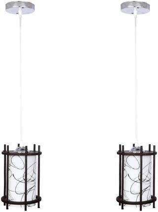 Somil styles Pendant Hanging Ceiling Lamp Light With styles Wooden Box & All Fitting (Set Of Two) -Wd36