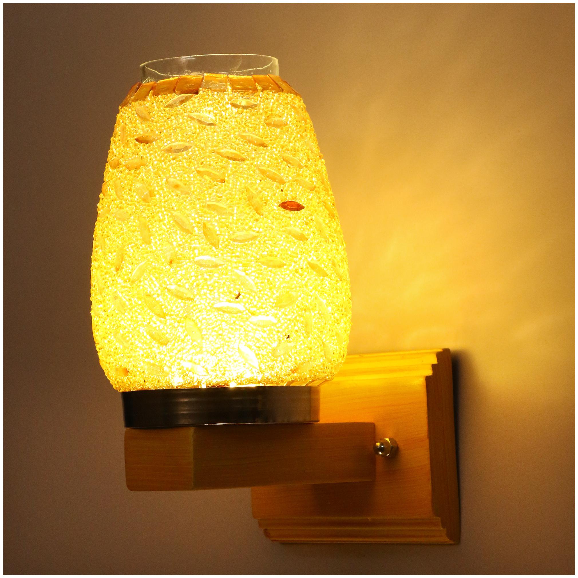 

Somil Stylish Shape Design Sconce LED Wall Lamp Light Warm White Glass 7 Watt With Wall Fixture