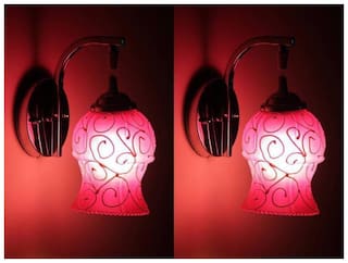 Somil Stylish & Designer Colorful Sconce Glass Wall Lamp Ligh( Set of Two)Dx20