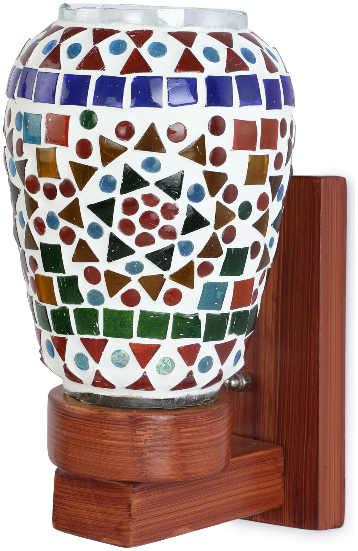 

Somil Stylish Chimney Shape LED Wall Lamp Light Glass Wood 7 Watt With All Fixture