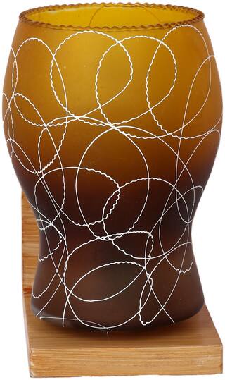Somil Trandy Design Stylish Glass Wall Lamp Light With Unique Wooden Fitting And All Fitting & Fixture