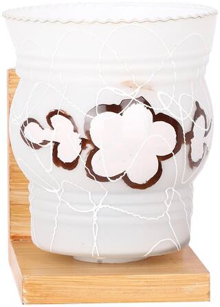 Somil Trandy Designer Stylish Glass Wall Lamp Light With Unique Wooden Fitting And All Fitting & Fixture GN4R109
