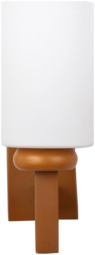 Somil Trandy Designer Stylish Glass Wall Lamp Light With Unique Wooden Fitting And All Fitting & Fixture GN4R117