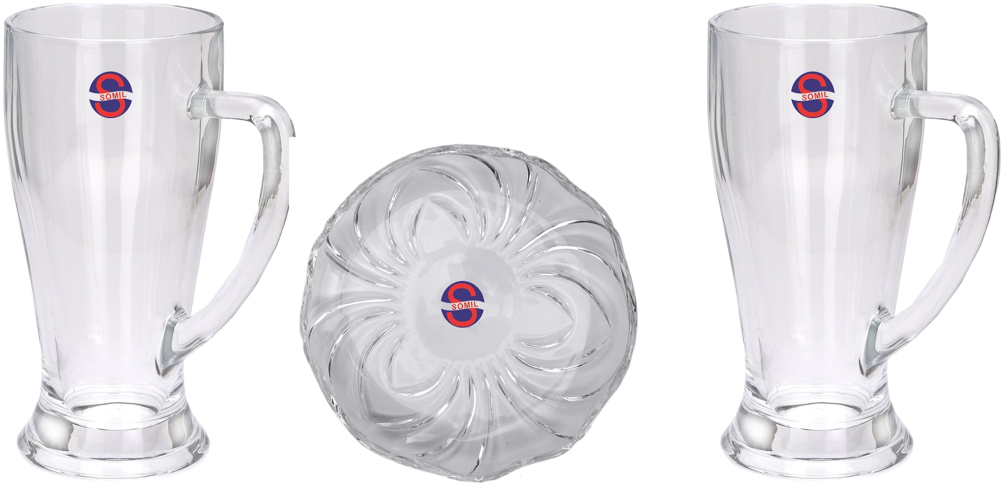 

Somil Transparent Beer Somil Combo Set Of 2 Transparent Beer Glass 1 Snack Plate