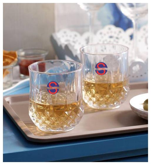 

Somil Transparent Stylish Multi Purpose Glass Clear Beverage Tumbler Set Of 2