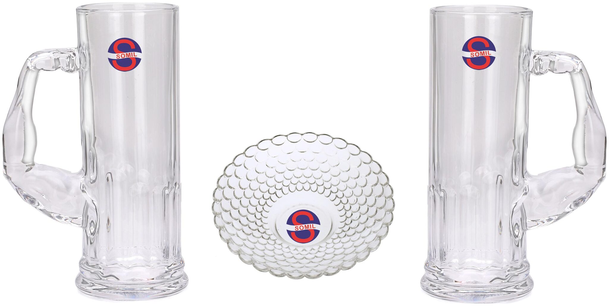 

Somil Transparent Beer Somil Combo Set Of 2 Transparent Beer Glass 1 Snack Plate