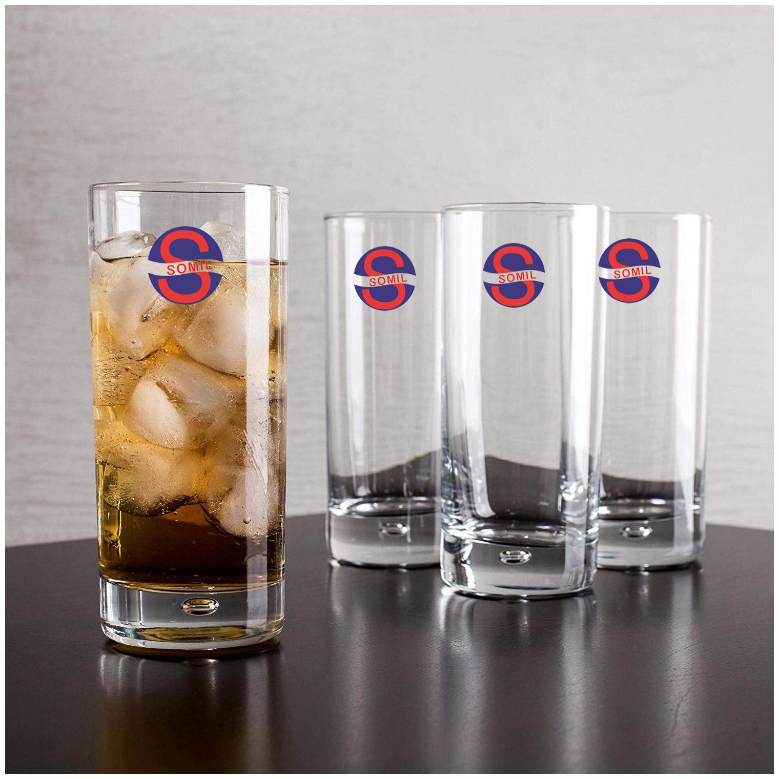 

Somil Transparent Stylish Multi Purpose Glass Clear Beverage Tumbler Set Of 4