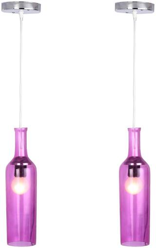 Somil Trendy Degsiner Pandent Ceiling Lamp Light Of Colorful Glass (Set Of Two)-Bh20