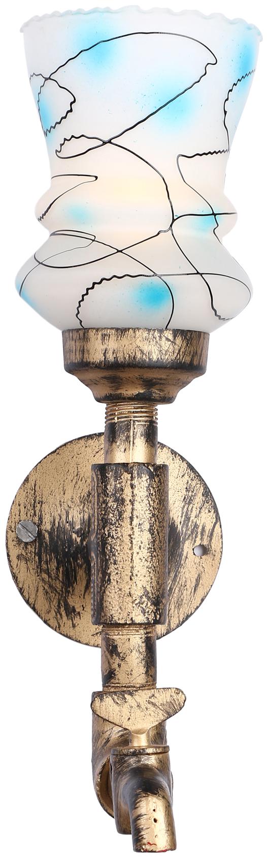 

Somil Vintage Tap Shape Wall Lamp Light Colorful Decorative Glass Shade