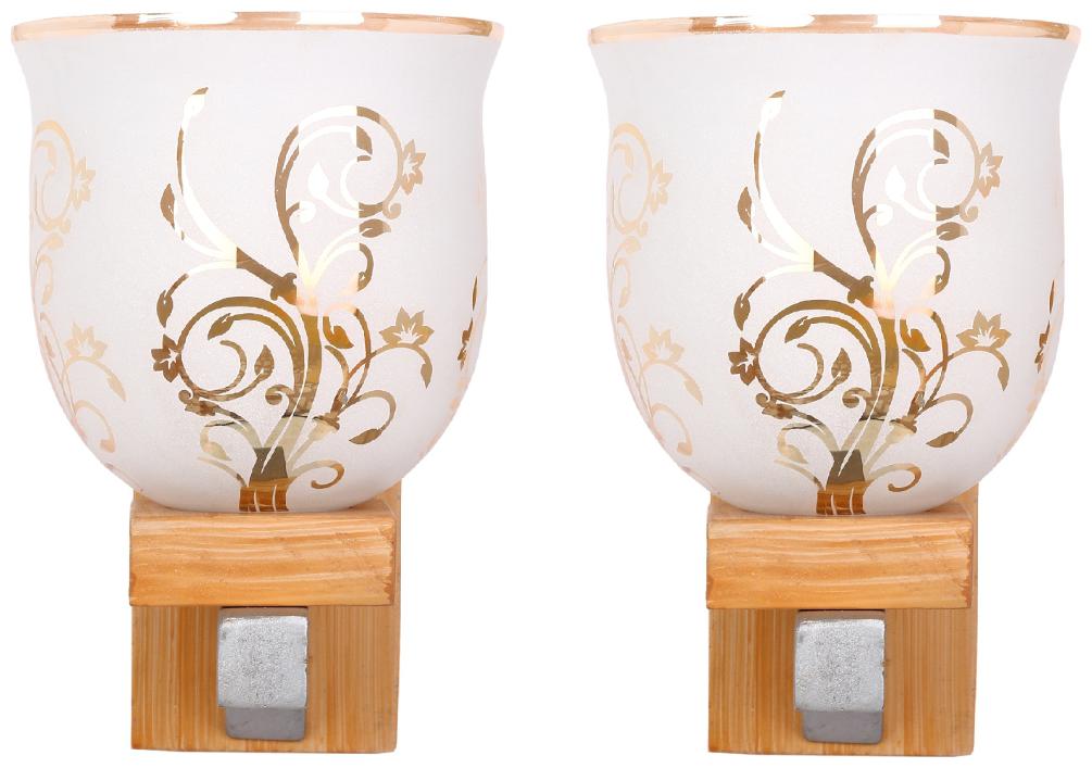 

Somil Vintage Glass Wall Lamp (Hand Decorative With Golden Design) Set Of 2- A21
