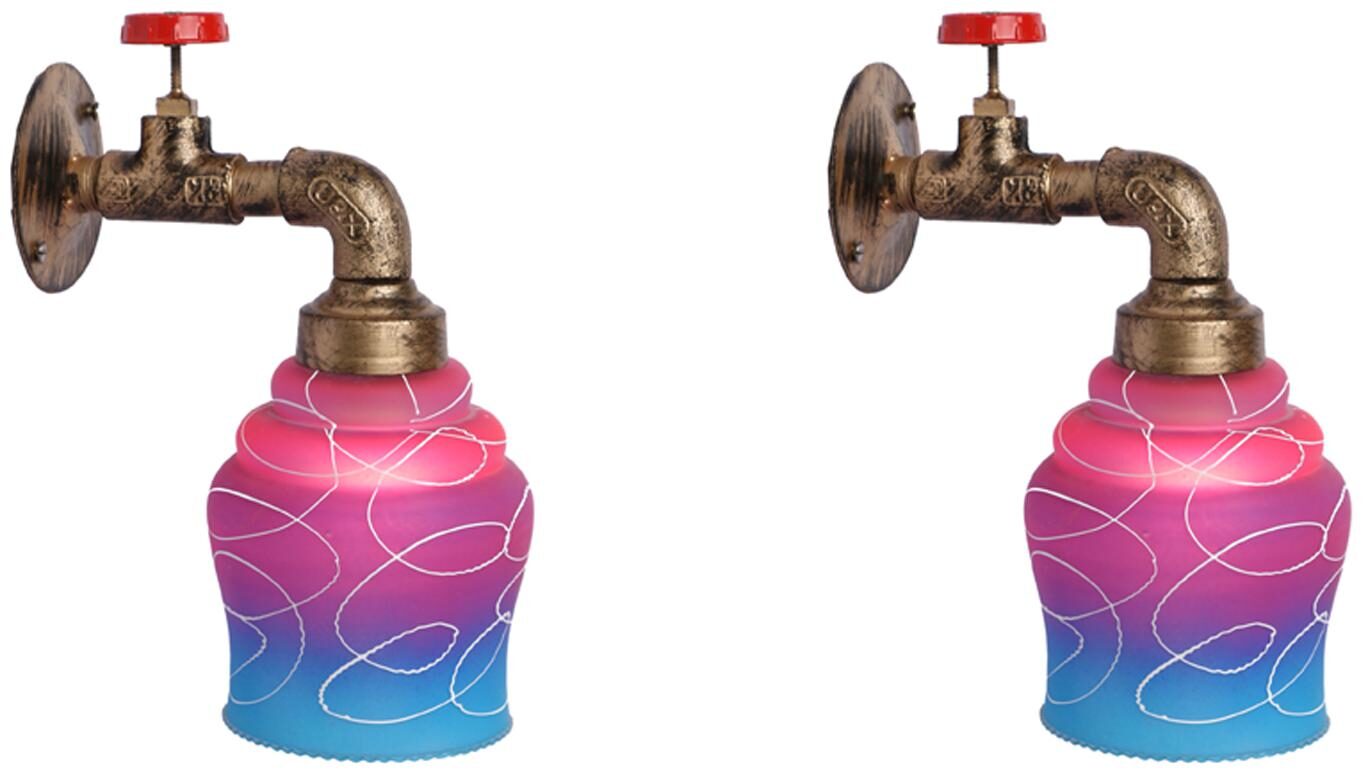 

Somil Vintage Tap Wall Lamp Light Colorful Decorative Glass