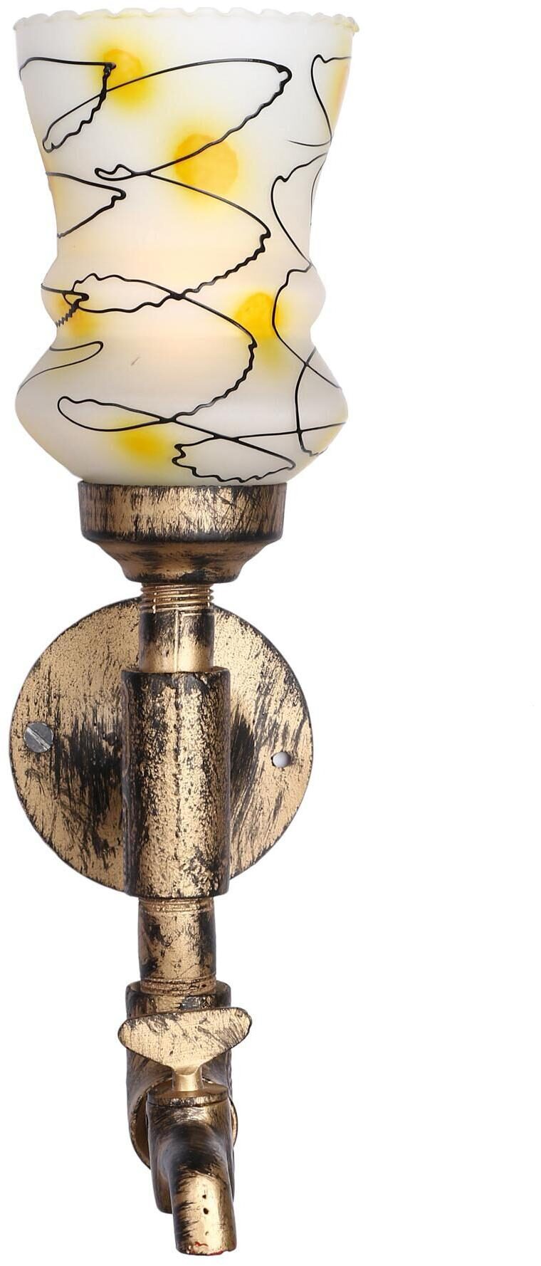 

Somil Vintage Tap Shape Wall Lamp Light Colorful Decorative Glass Shade