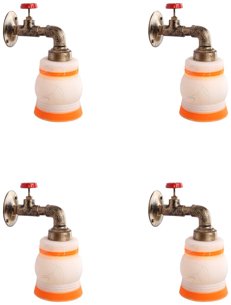

Somil Vintage Tap Wall Lamp Light Colorful Decorative Glass Shade-Set of 4