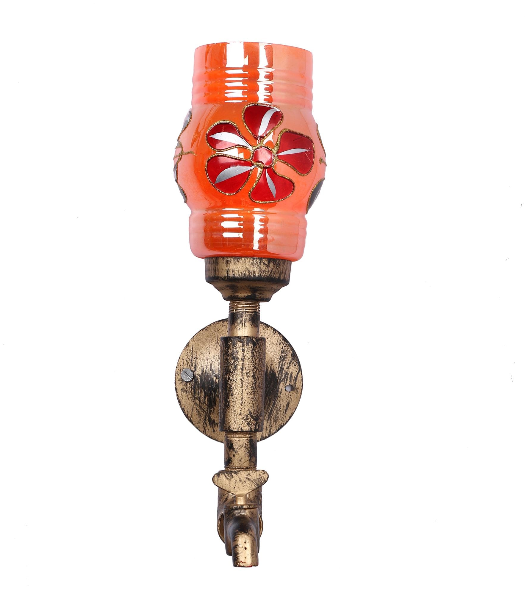 

Somil Vintage Tap Shape Wall Lamp Light Colorful Decorative Glass Shade
