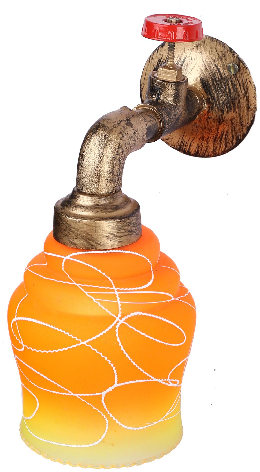 

Somil Vintage Tap Shape Wall Lamp Light Colorful Decorative Glass Shade