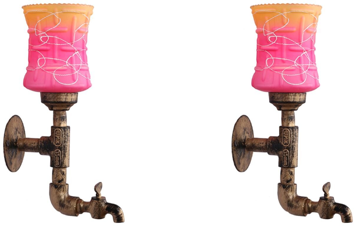 

Somil Vintage Tap Wall Lamp Light Colorful Decorative Glass