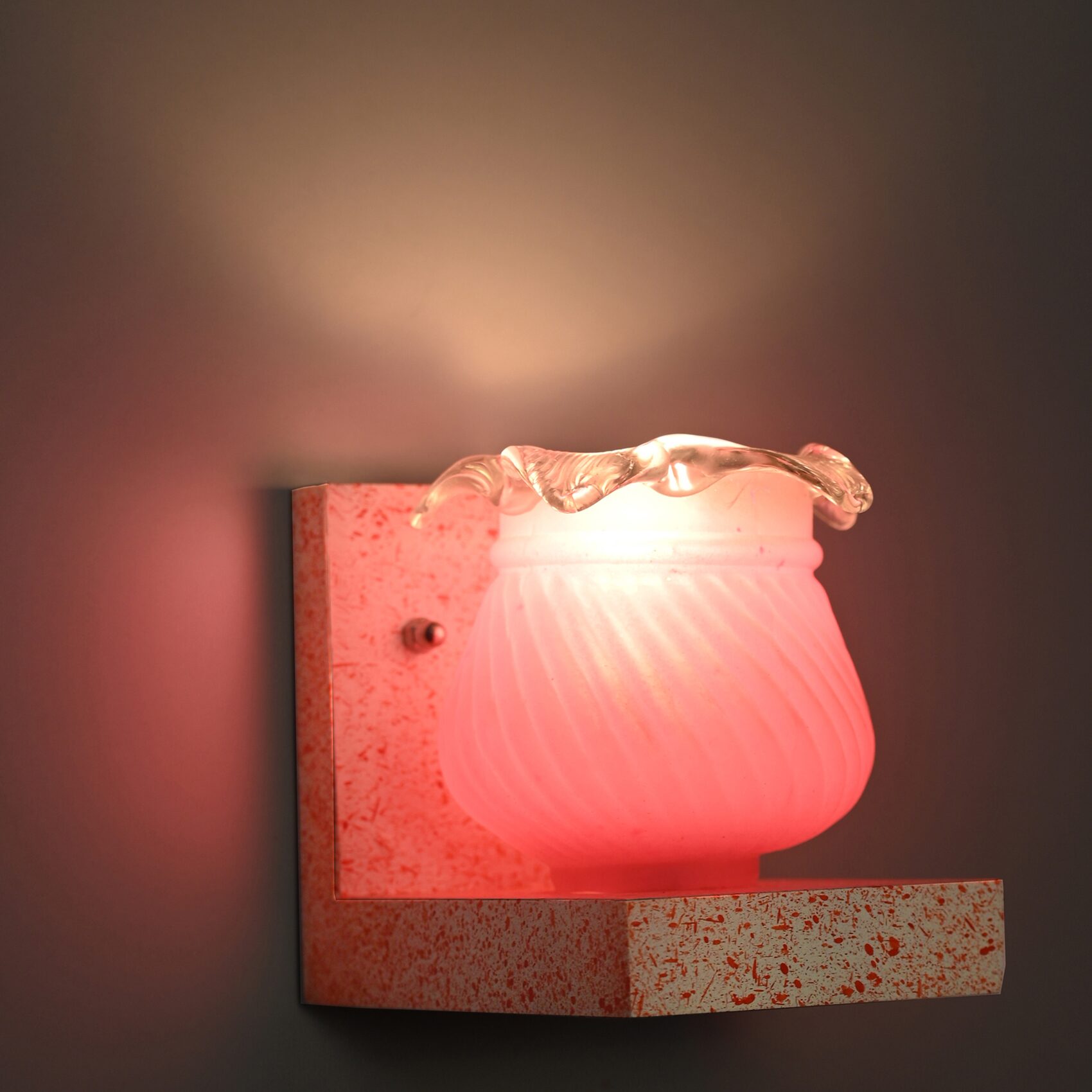

Somil Wall Chair Designer Wall Light Night Lamp Of Romantic Stylish Wood Colourful Glass Shade LED Compatible