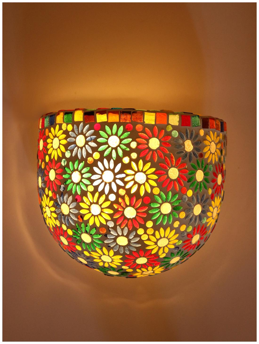 

Somil Wall Lamp Uplighter Decorated With Chips Beads For Colorful Magic Lighting Effect No JQ32