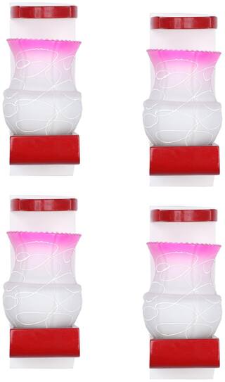 Somil Wall Lamps With Designer Wood Fitting & Hand Decorative Glass Shade