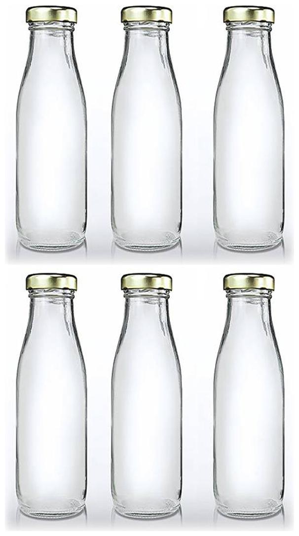 

Somil Glass Transparent Water Bottle ( 500 ml Set of 6 )