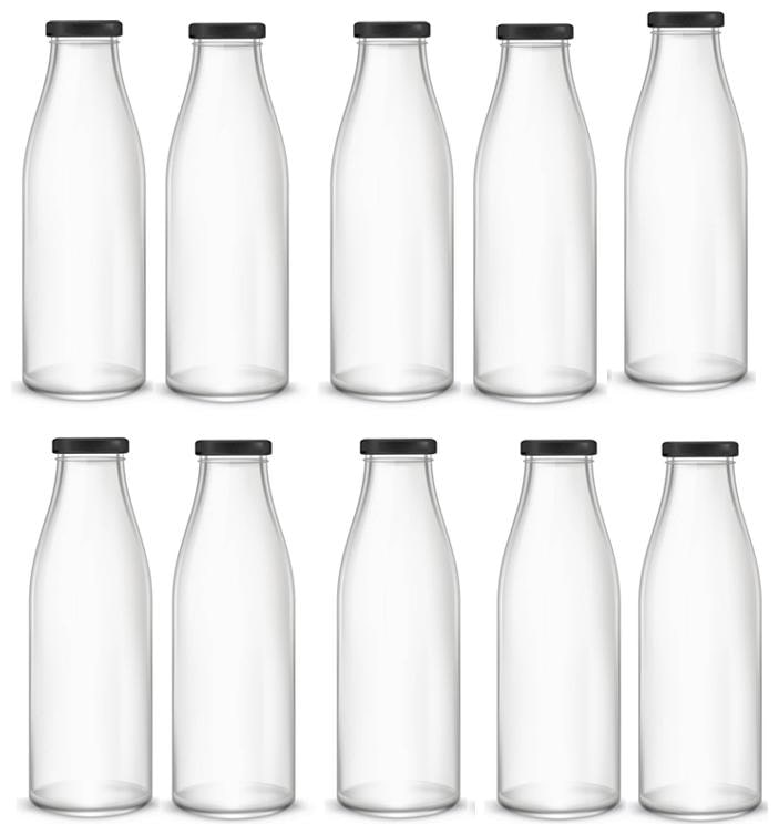 

Somil Glass Transparent Water Bottle ( 300 ml Set of 10 )