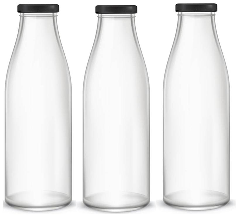 

Somil Glass Transparent Water Bottle ( 1000 ml Set of 3 )