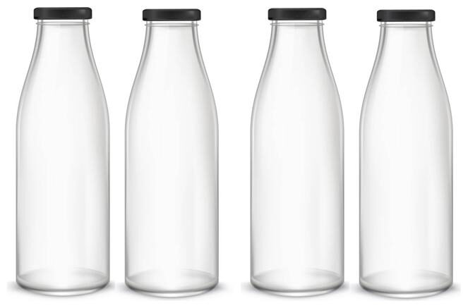 

Somil Glass Transparent Water Bottle ( 300 ml Set of 4 )