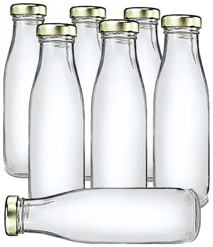 

Somil Glass Transparent Water Bottle ( 500 ml Set of 7 )
