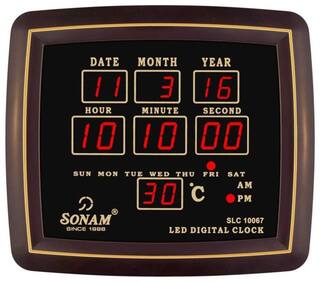 Sonam Slc 10067 Red Digital Wall Clock Online At Low Prices In Sonam Slc 10067 Red Digital Wall Clock