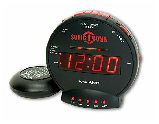 

Sonic Alert Digital Alarm Clock with Battery Backup No Frills Multicolor