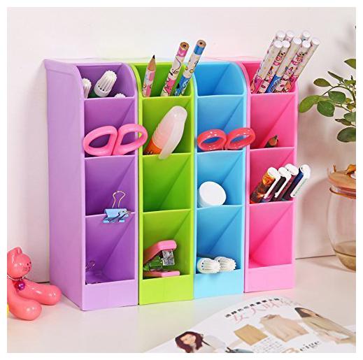 

SONICKARTS Multifunction Plastic Socks Tableware Organizer Storage Organizer 4 Grids Stand Box Set of 4